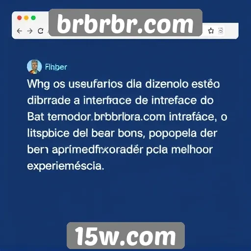Feedback dos usuários sobre a interface do brbrbr.com